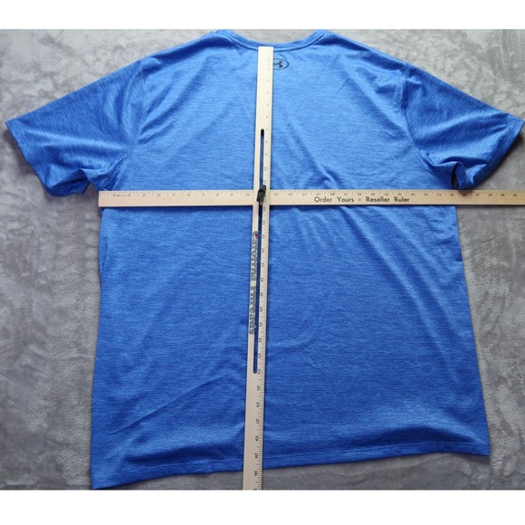 Under Armour Men Loose Fit Blue T Shirt Men's Size 2XL‎ Workout Exercise - Picture 6 of 8